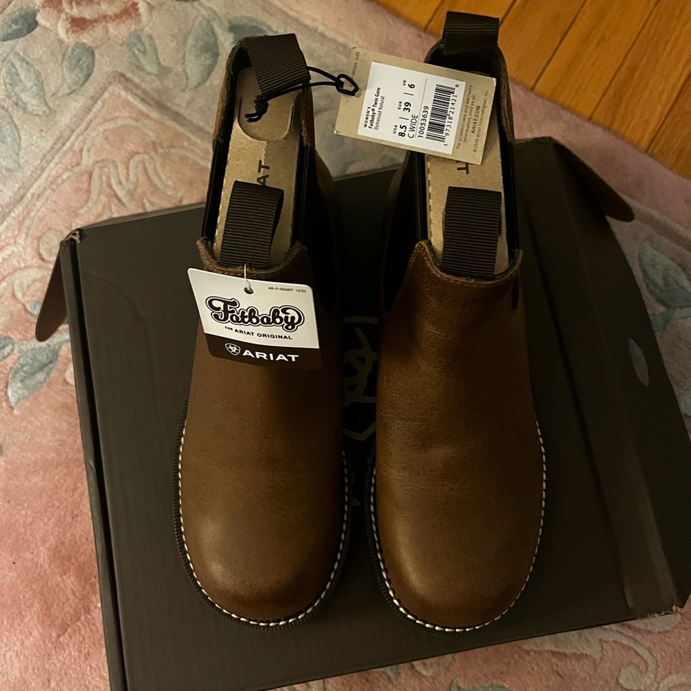 Ariat Brown Leather Chelsea Boots - Picture 3 of 9